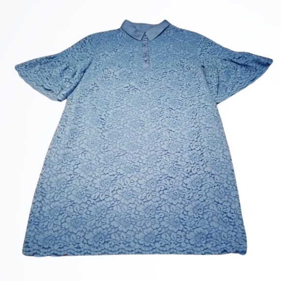 Banana Republic Petite Fit Blue Puritan Lace Dress Size SP - Picture 1 of 6